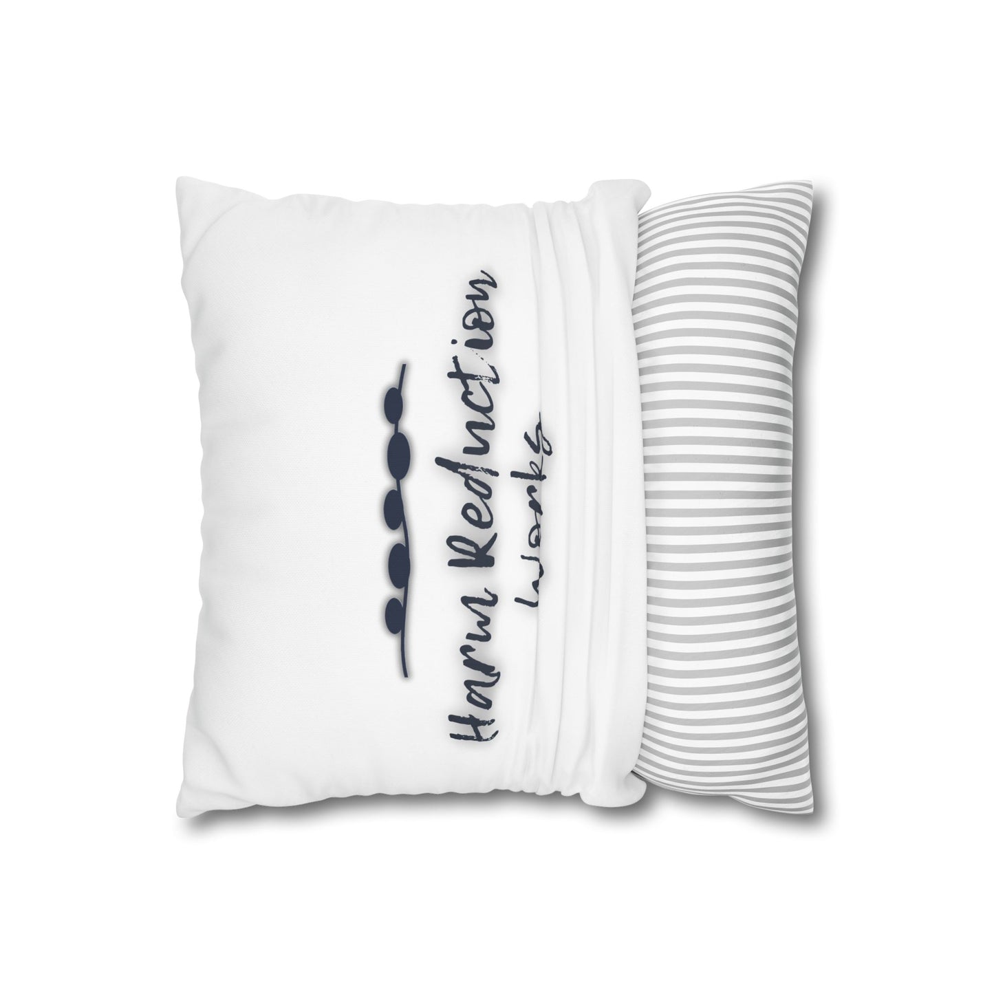 Harm Reduction Works - Throw Pillow (Classic White)