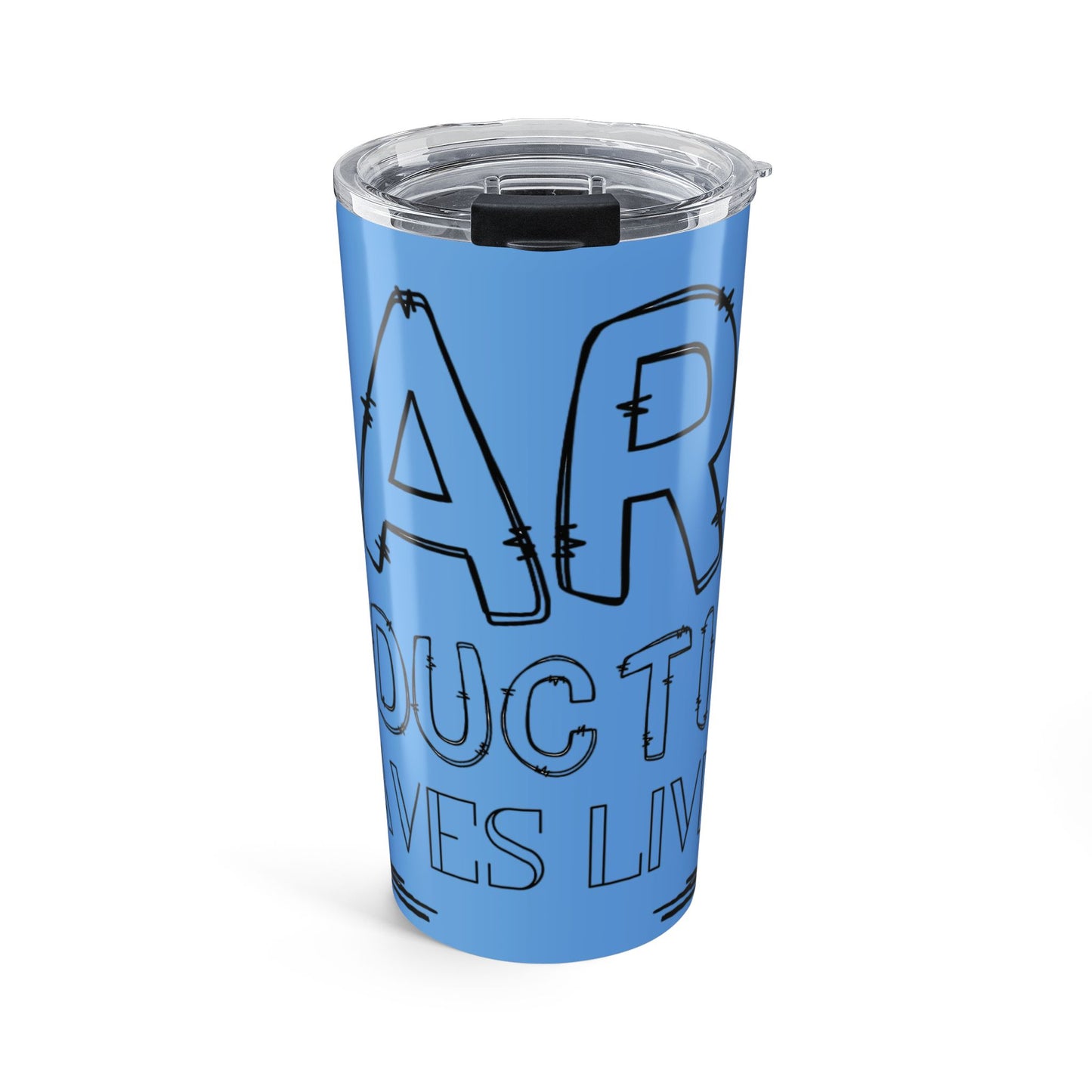 Harm Reduction Saves Lives – 20oz Light Blue Tumbler