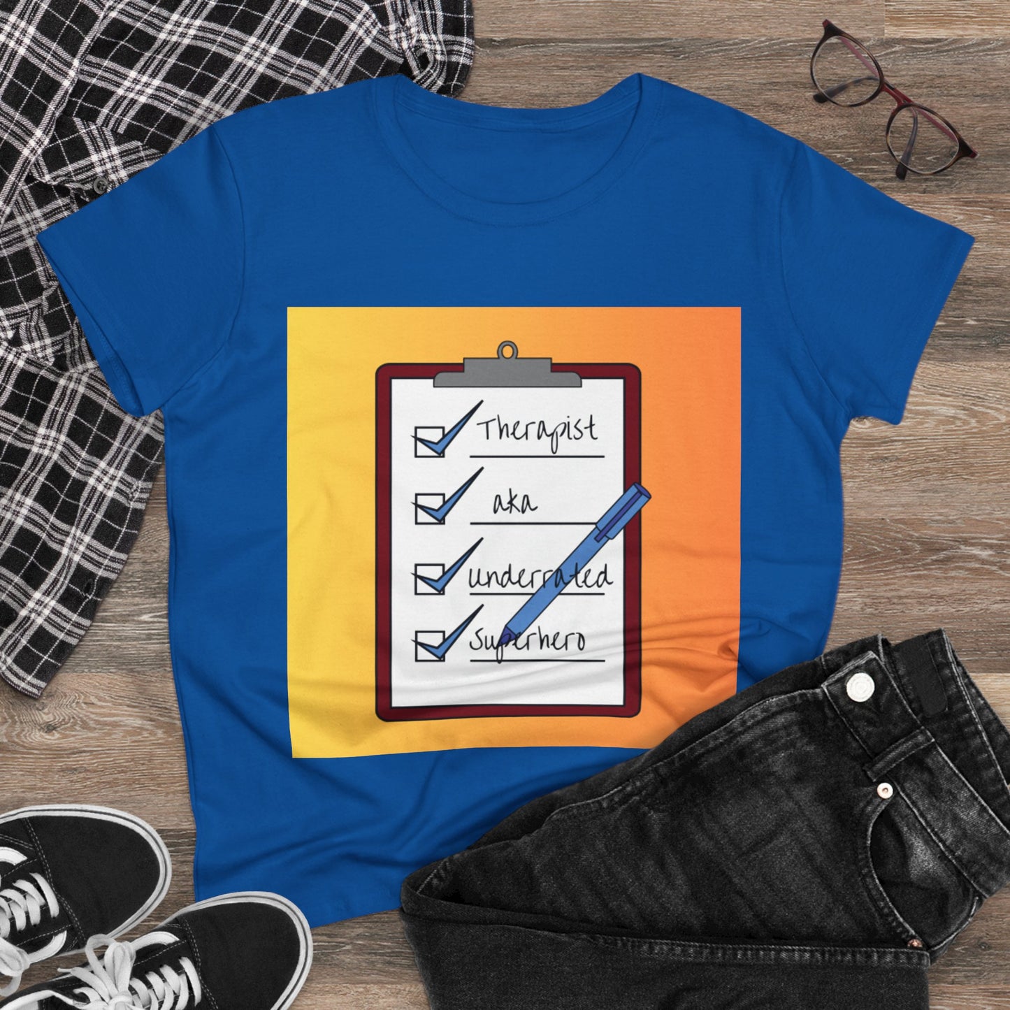"Checklist Complete" Midweight Cotton Tee – Women's Cut