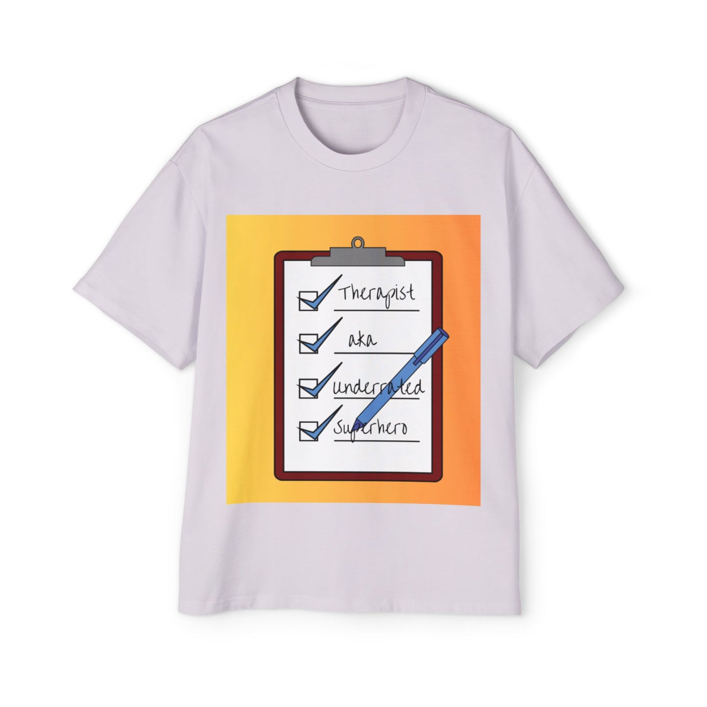 Men’s Oversized Tee – Therapist Superhero Edition