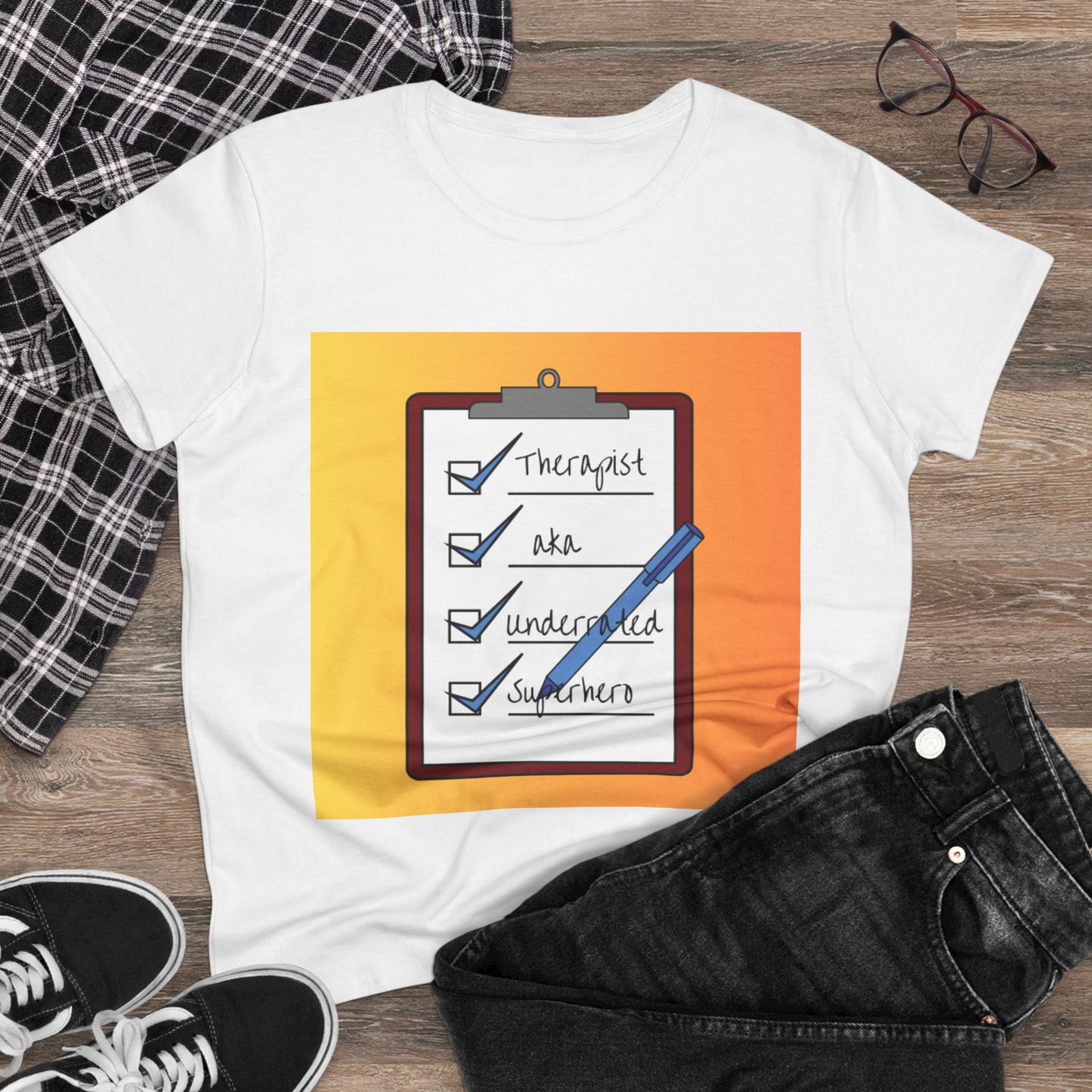 "Checklist Complete" Midweight Cotton Tee – Women's Cut
