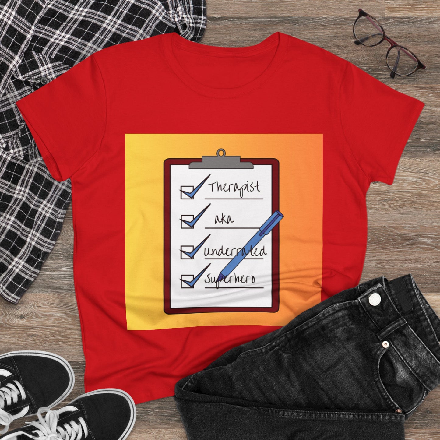 "Checklist Complete" Midweight Cotton Tee – Women's Cut