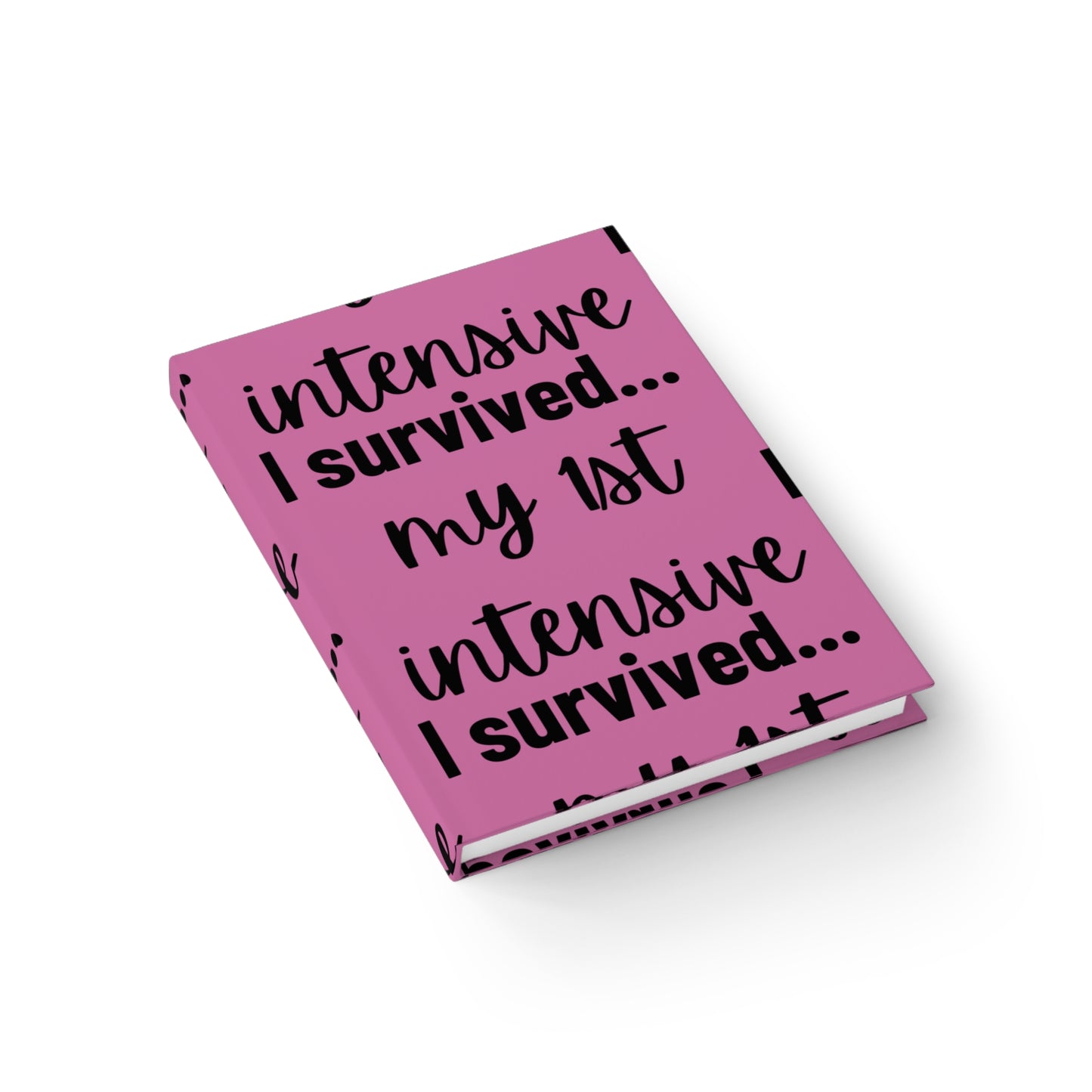 "Blank Space, Bold Work" – Pink Hardcover Journal