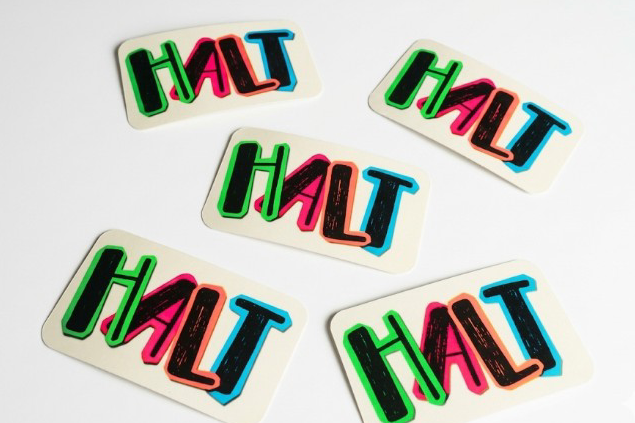 HALT Sticker | Relapse Prevention | Hungry Angry Lonely Tired | Die-Cut