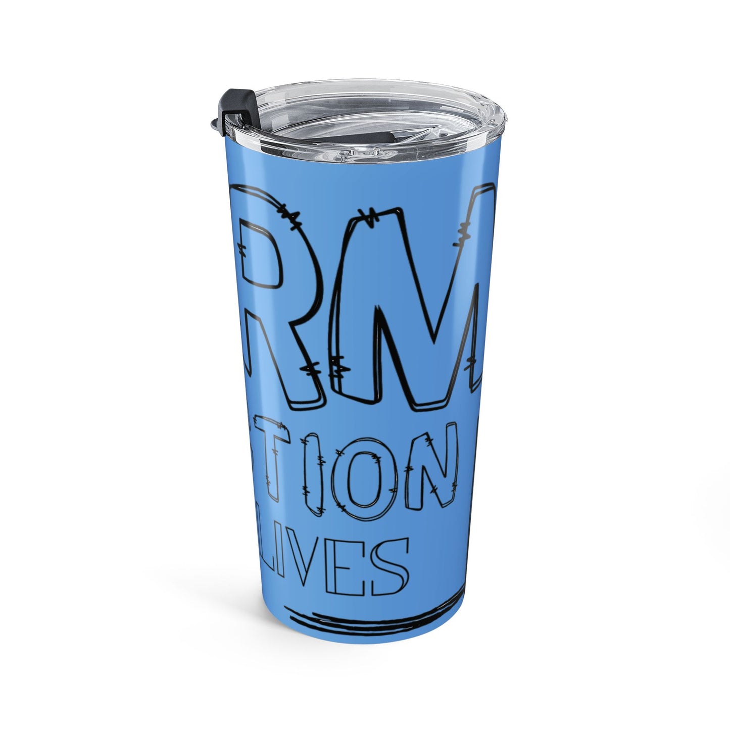 Harm Reduction Saves Lives – 20oz Light Blue Tumbler