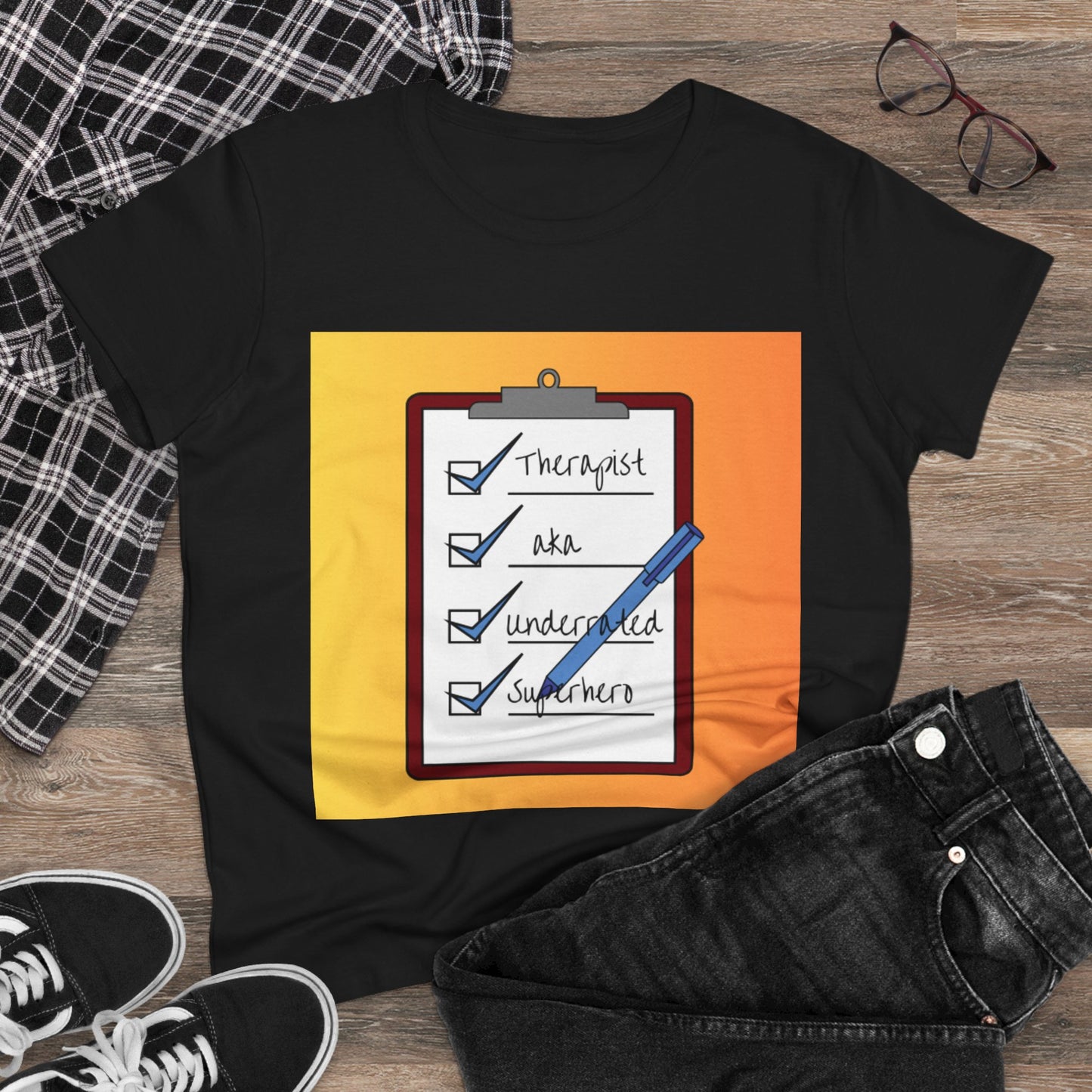 "Checklist Complete" Midweight Cotton Tee – Women's Cut