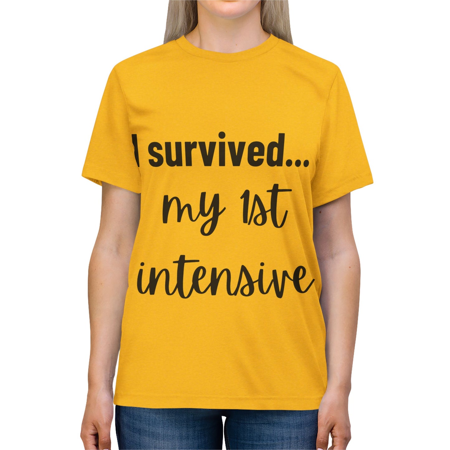 “I Survived… My 1st Intensive” – Unisex Triblend Tee