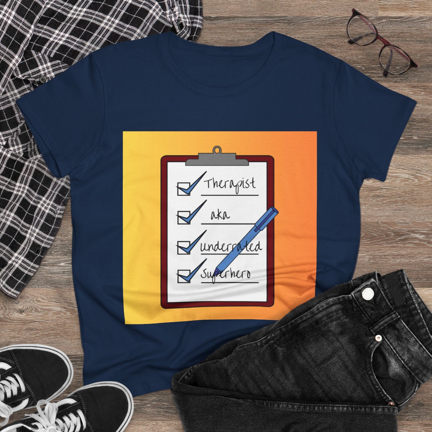 "Checklist Complete" Midweight Cotton Tee – Women's Cut