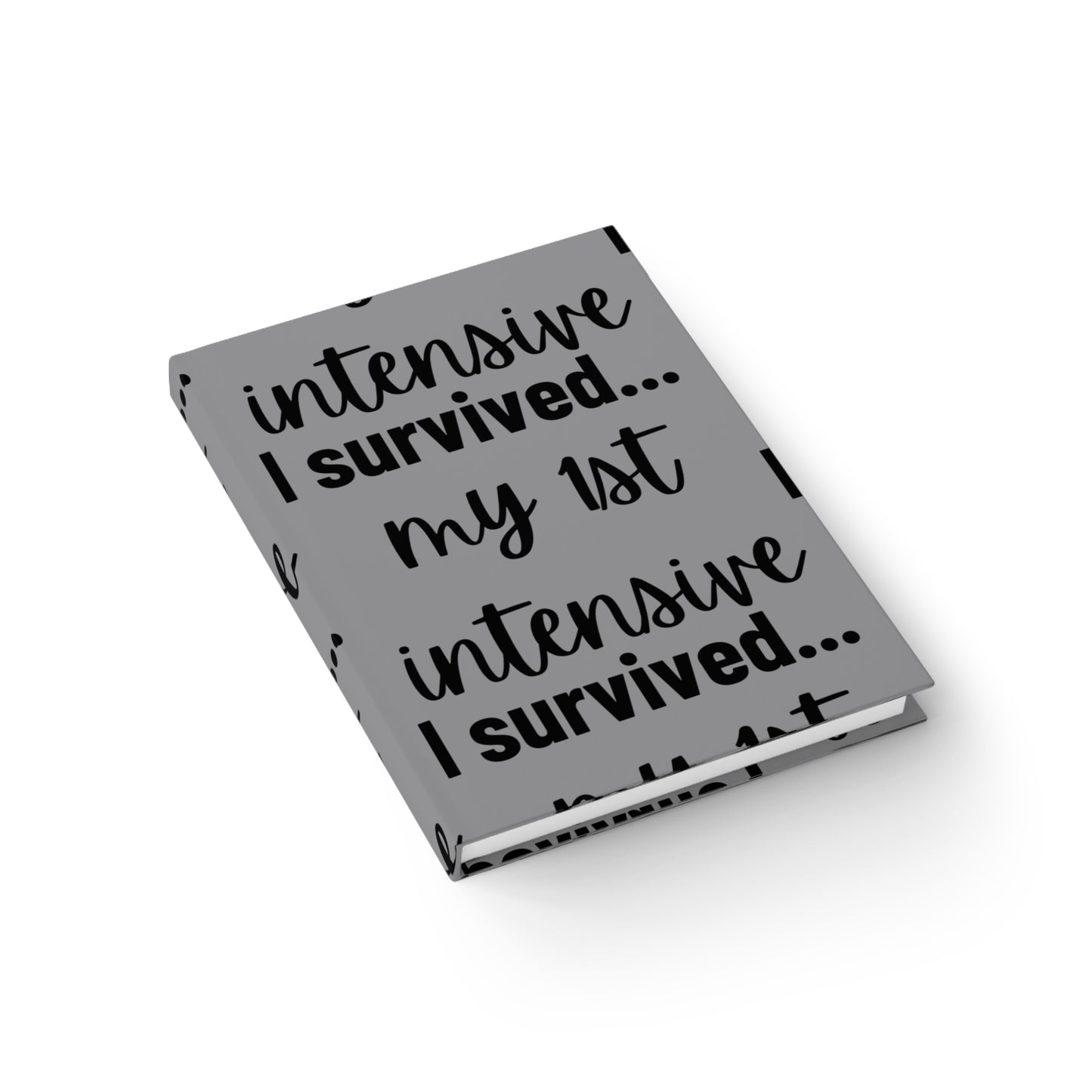 Grey Hardcover Journal – “Blank but Brave” Edition