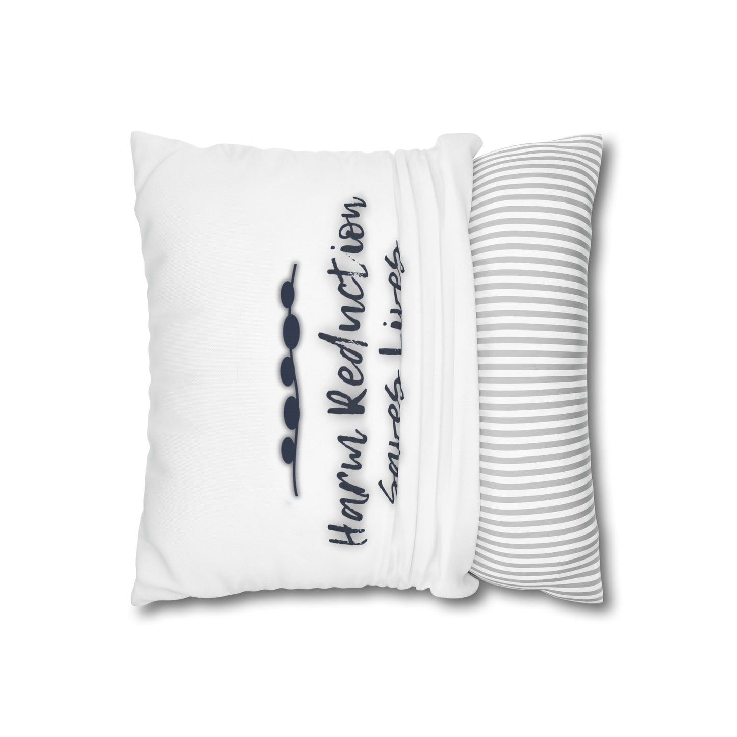 Harm Reduction Saves Lives - Throw Pillow (Classic White)