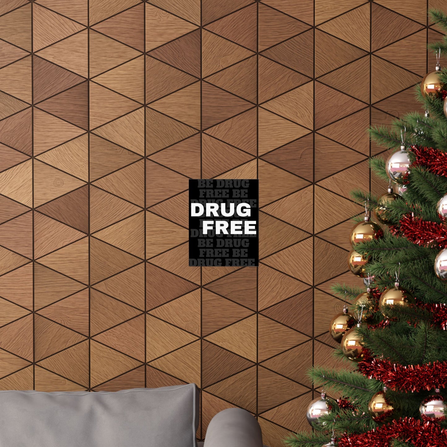 "Drug Free" Prevention Poster - Educational Awareness for Schools & Prevention Programs 8x10
