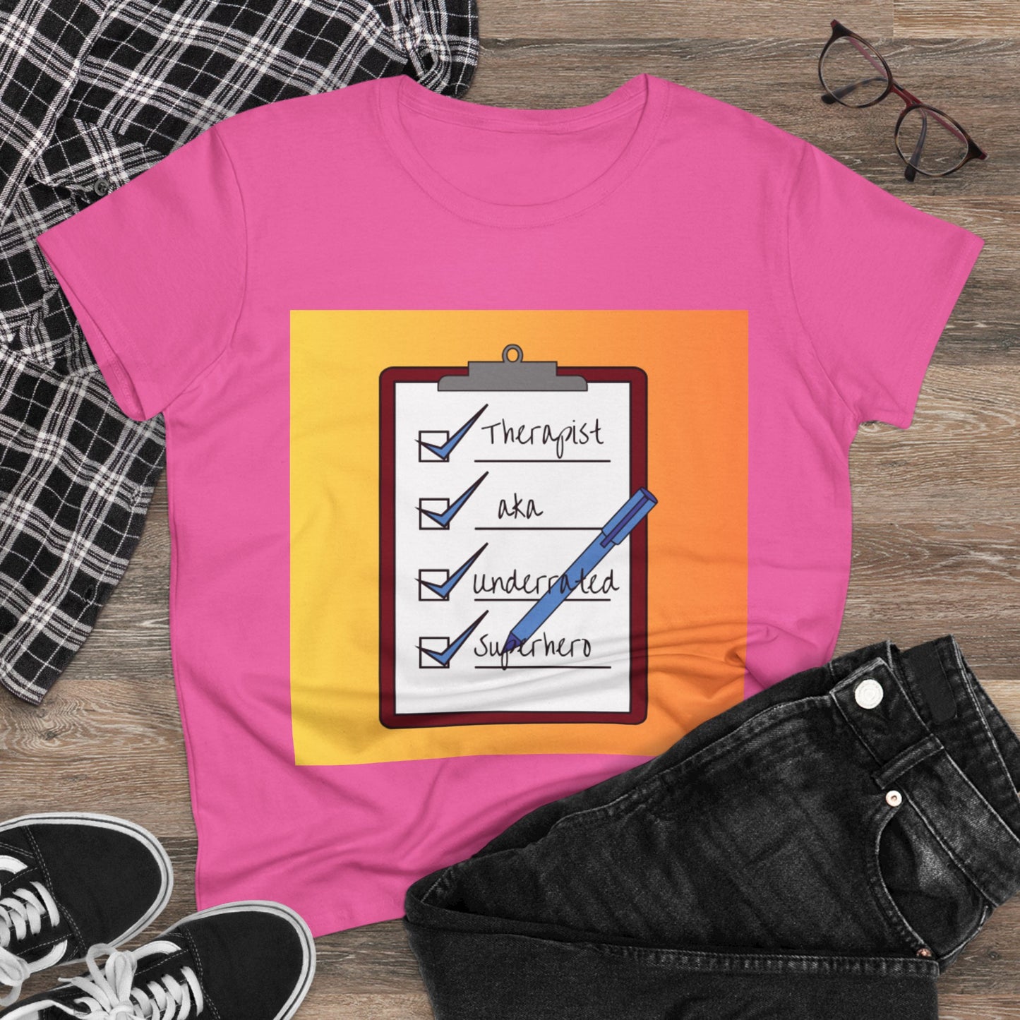 "Checklist Complete" Midweight Cotton Tee – Women's Cut