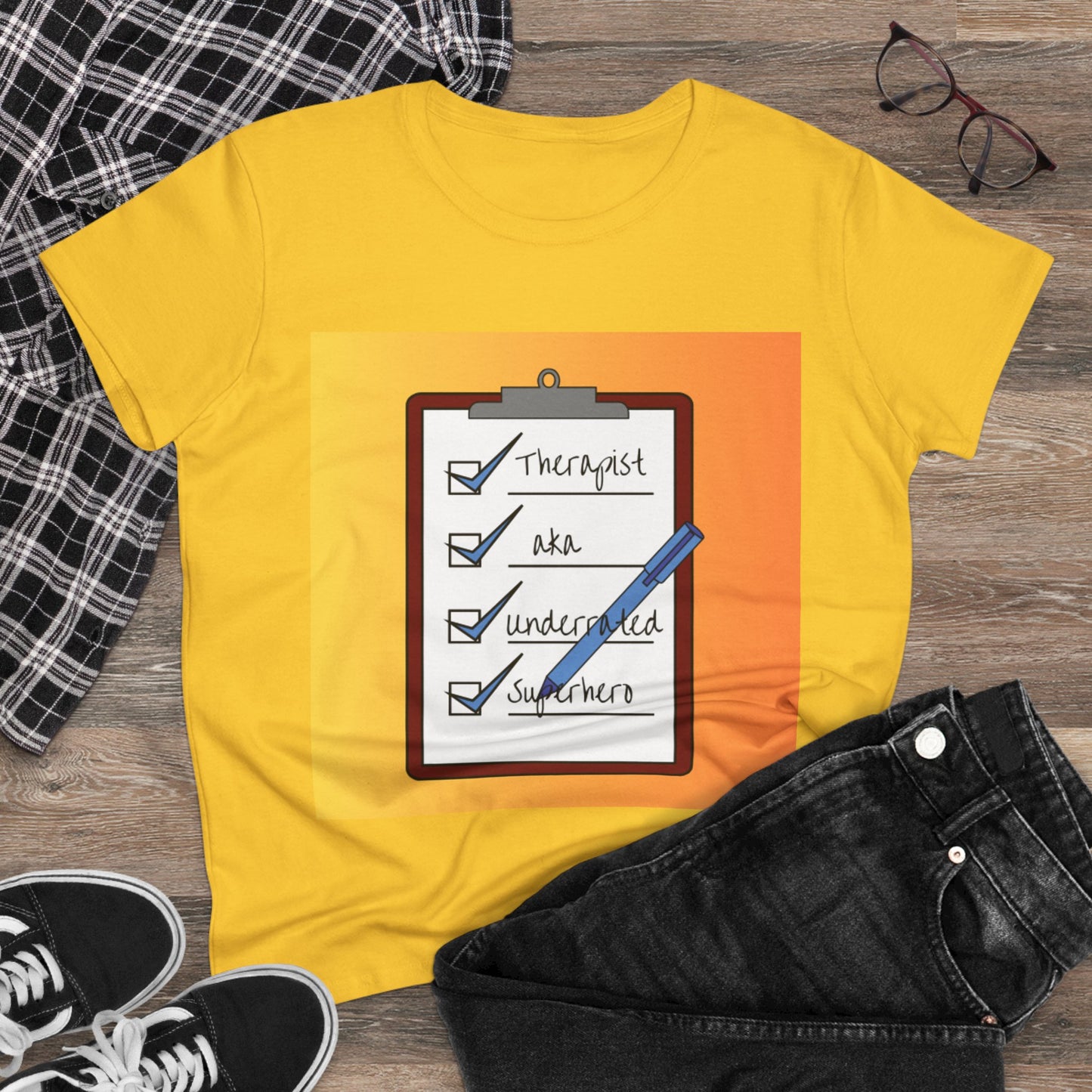 "Checklist Complete" Midweight Cotton Tee – Women's Cut
