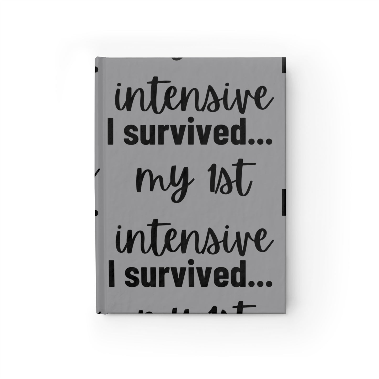 Grey Hardcover Journal – “Blank but Brave” Edition