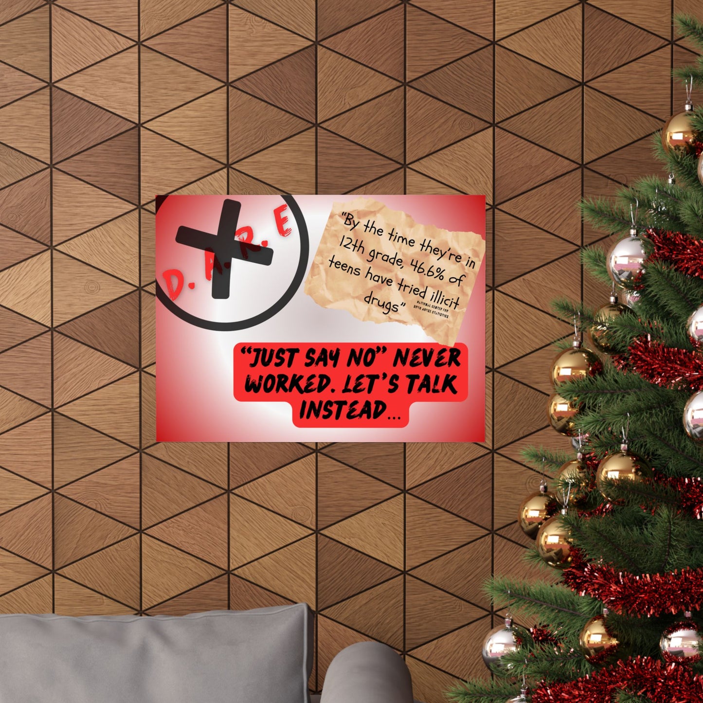 Harm Reduction Poster – “Let’s Talk Instead” (24x18")