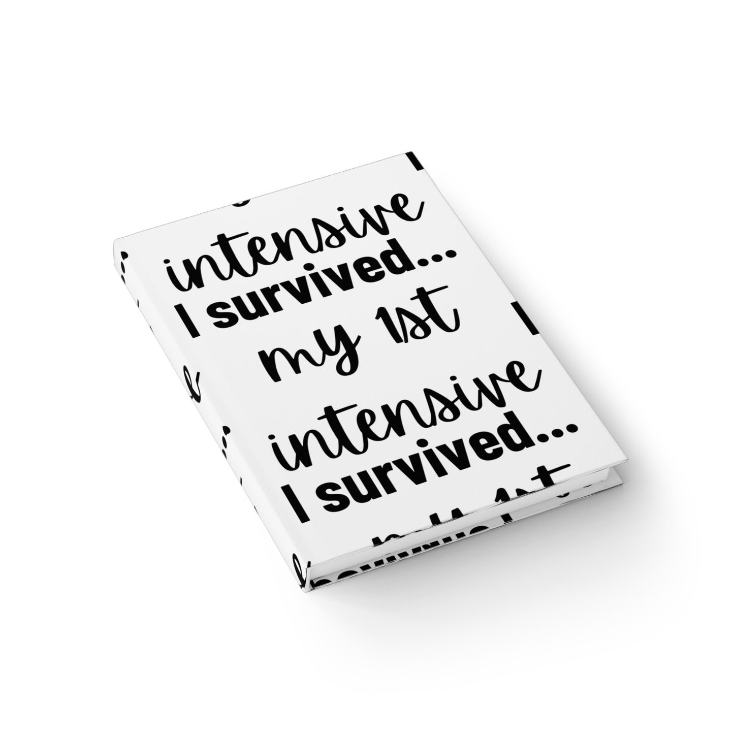 White Hardcover Journal – “Blank but Brave” Edition