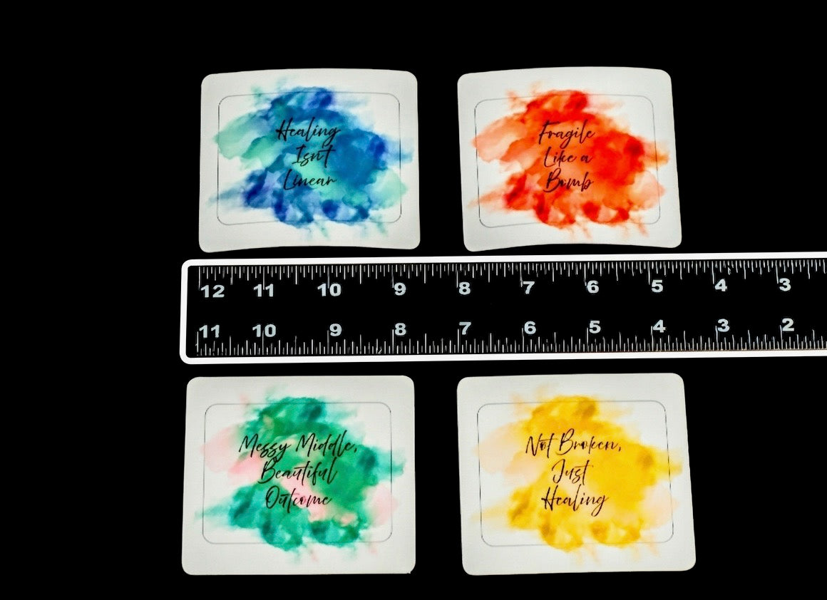 Watercolor Affirmation Stickers — 6-Pack | Teen & Adult | Die-Cut