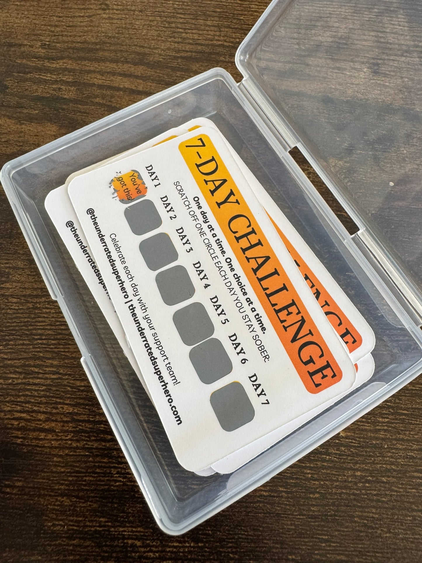 7-Day Challenge Cards - Counselor Pack (25 cards) | Clinical Tool for SUD Treatment