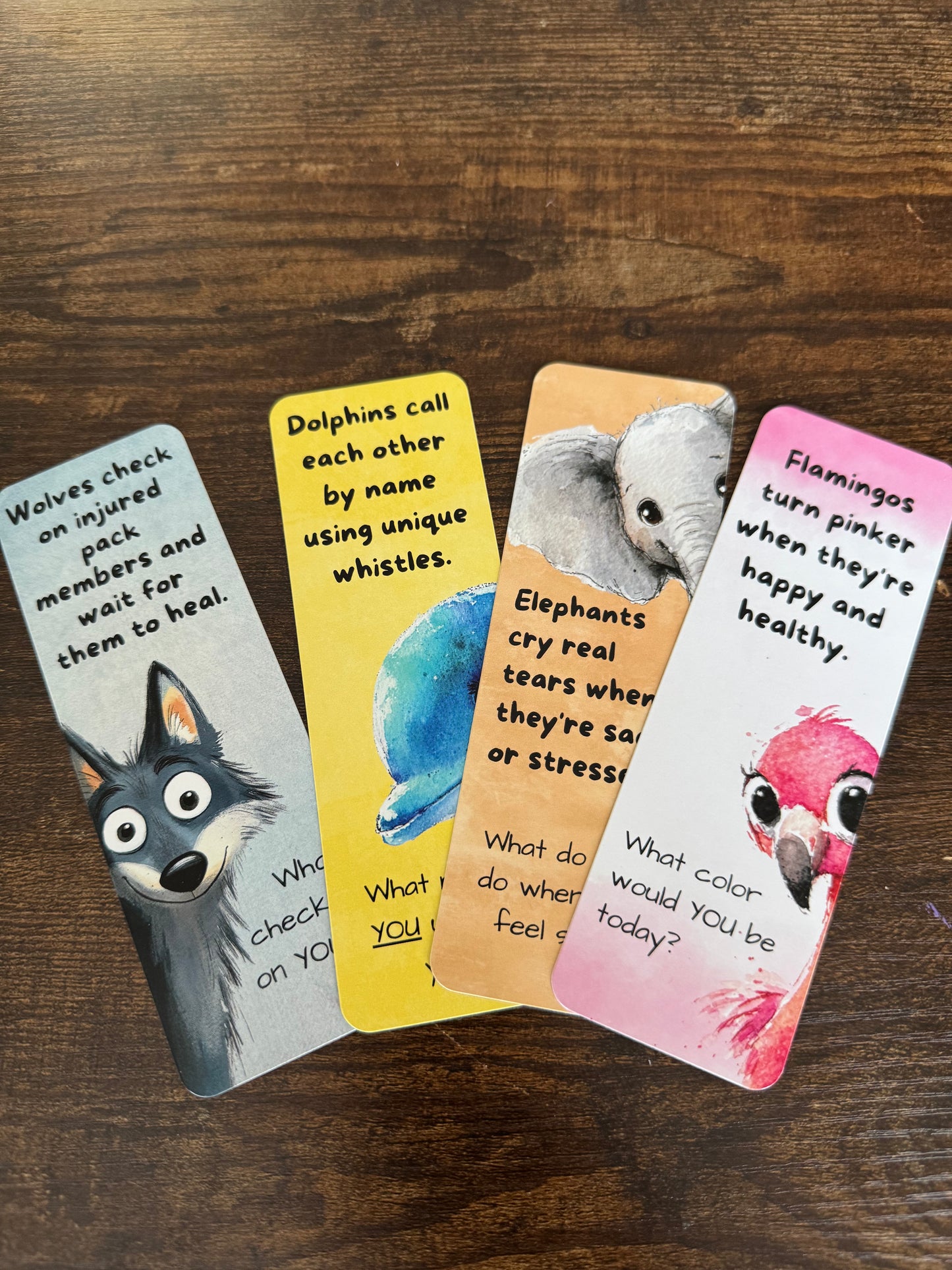 Peeking Animals Bookmark Set · Clinical Watercolor Bookmarks for Kids Ages 3+