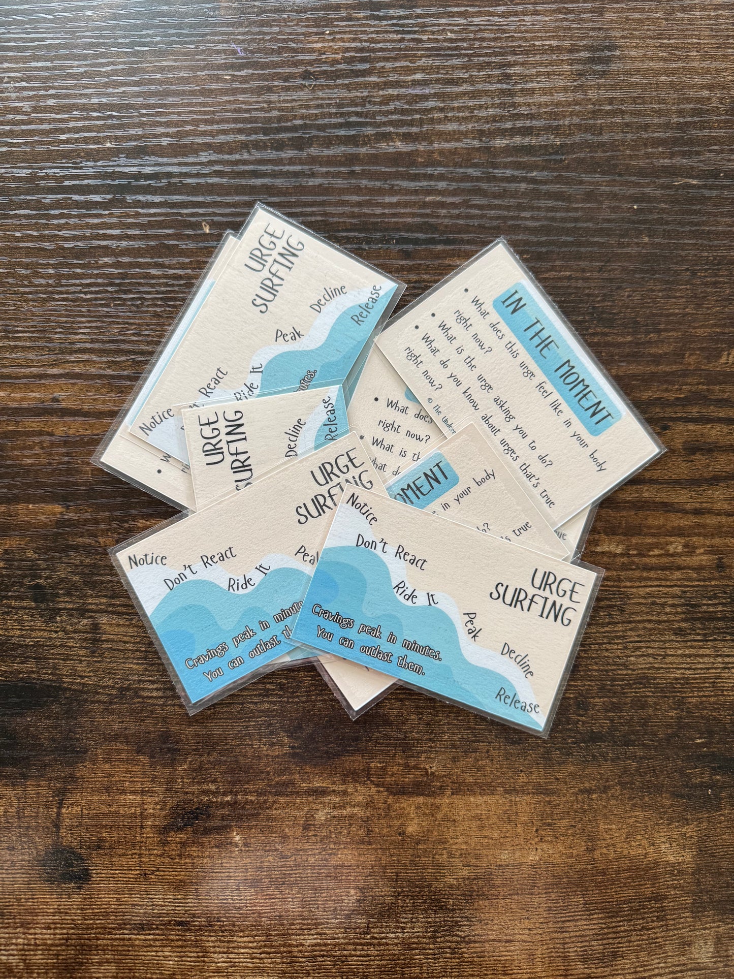 Urge Surfing Wallet Card · A Pocket Reference for Riding Out Cravings