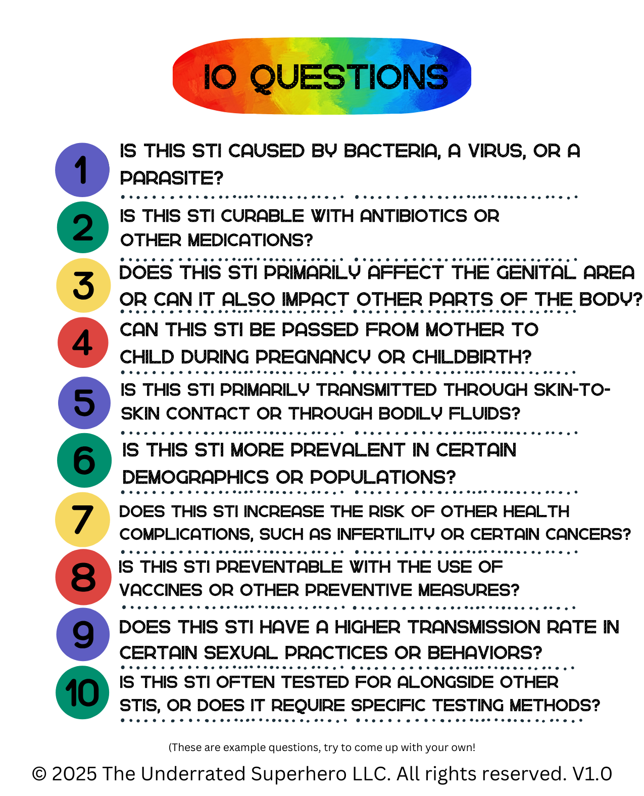 10 Questions- STI Version (PDF or PNG)
