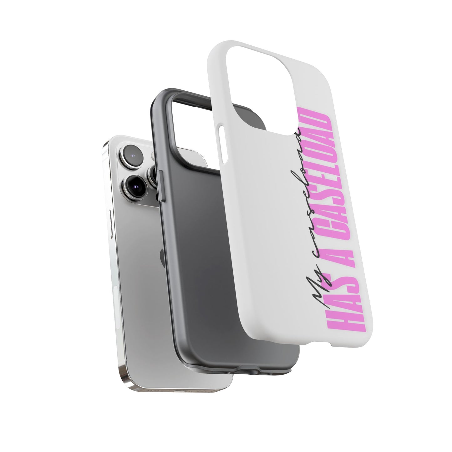 Counselor Phone Case — "My Caseload Has a Caseload" | Pink Tough Case