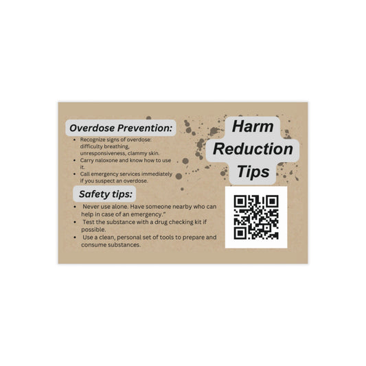 🩺 Harm Reduction Tips – Emergency Prep Wallet Cards (Set of 100)