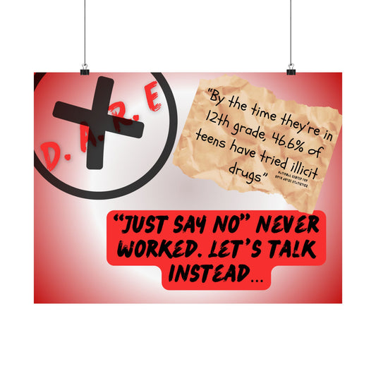 Harm Reduction Poster – “Let’s Talk Instead” (24x18")