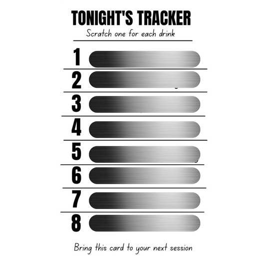 Harm Reduction Tracker Cards - Alcohol Version (10 or 20 card pack)
