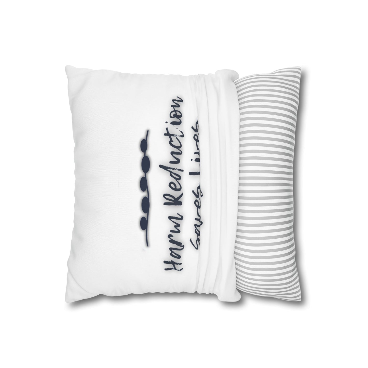 Harm Reduction Saves Lives - Throw Pillow (Classic White)