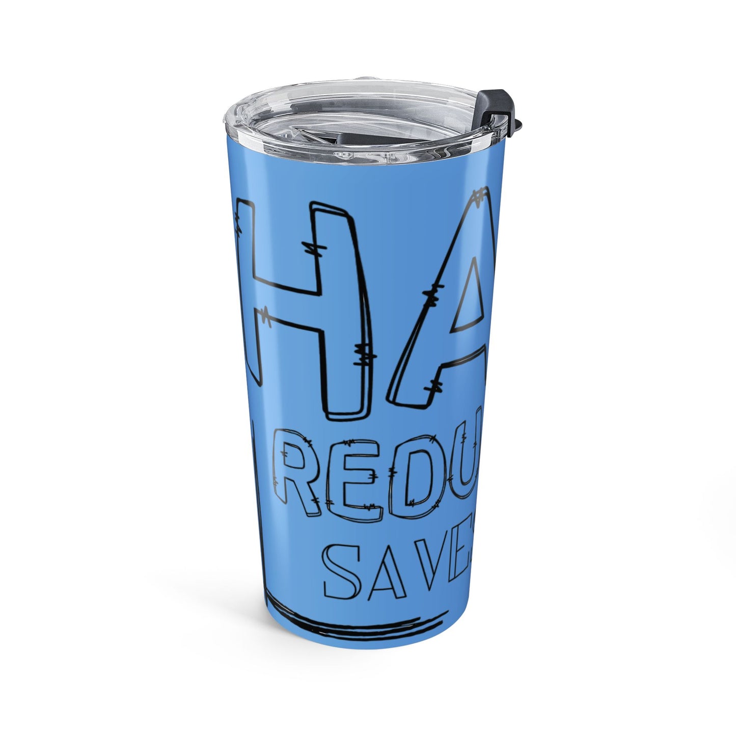 Harm Reduction Saves Lives – 20oz Light Blue Tumbler