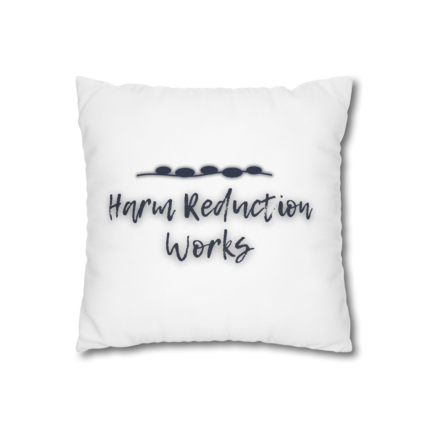 Harm Reduction Works - Throw Pillow (Classic White)