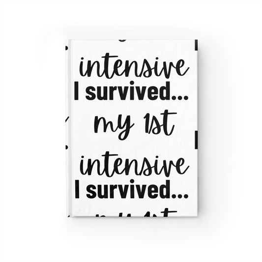 White Hardcover Journal – “Blank but Brave” Edition