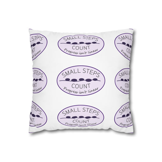 Small Steps Count - Pattern Throw Pillow (Lavender Purple)