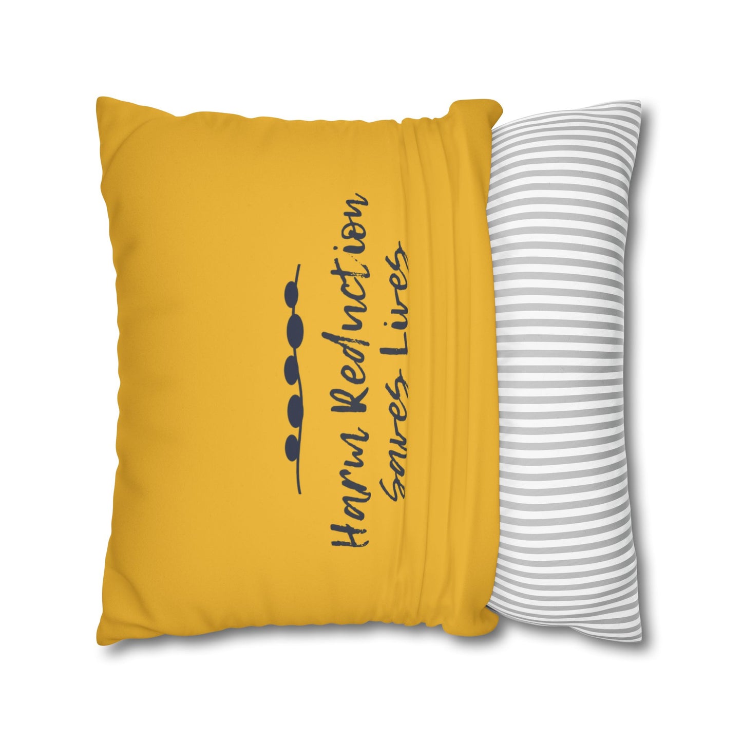 Harm Reduction Saves Lives - Throw Pillow (Yellow)