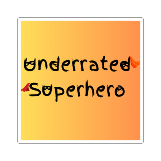Underrated Superhero Logo Sticker