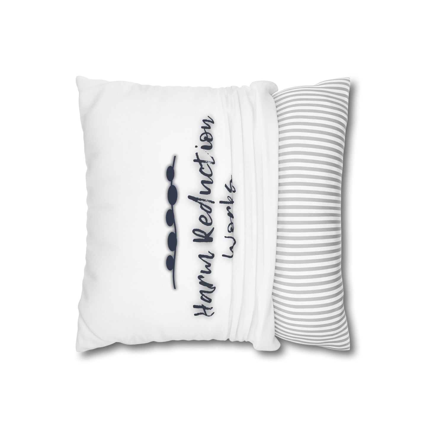 Harm Reduction Works - Throw Pillow (Classic White)