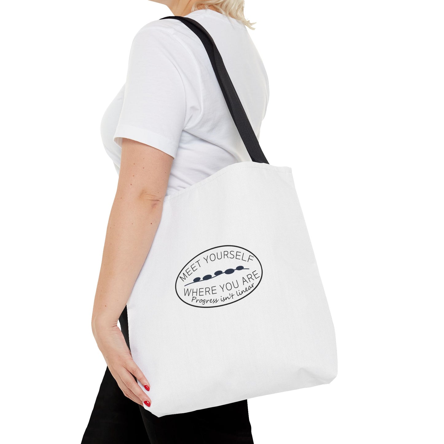 Meet Yourself Where You Are - Canvas Tote Bag