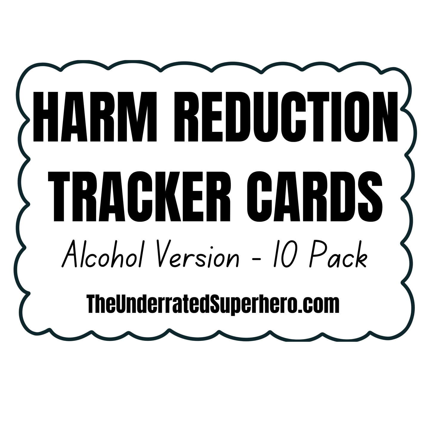 Harm Reduction Tracker Cards - Alcohol Version (10 or 20 card pack)