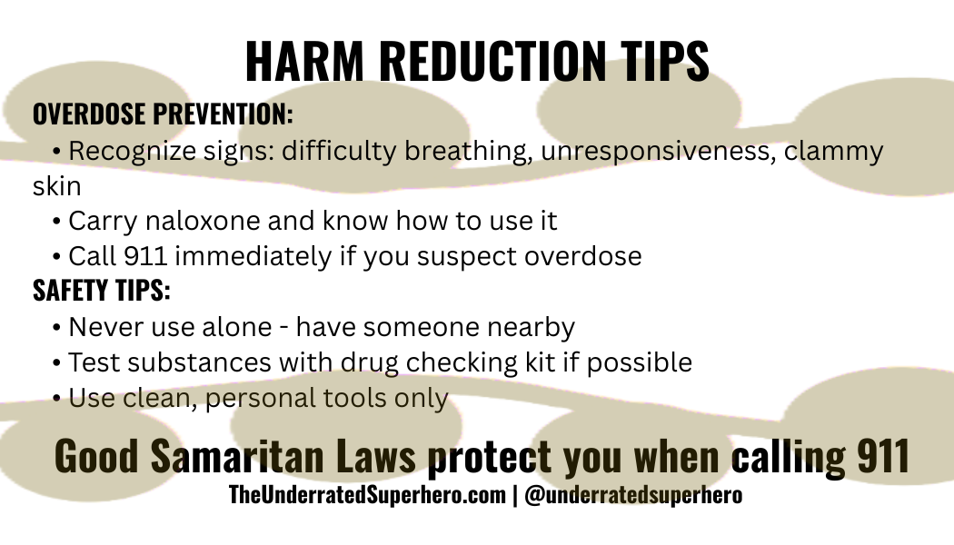 Harm Reduction Wallet Card | Laminated Reference Card with Customizable Emergency Contacts