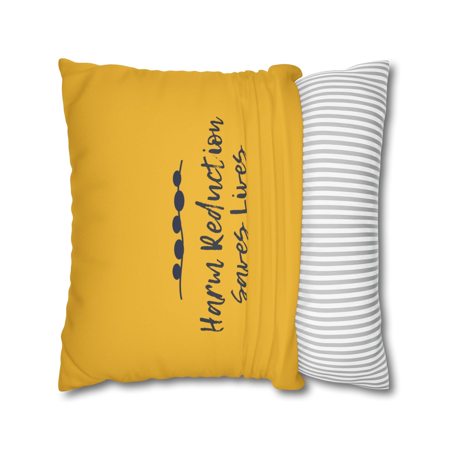 Harm Reduction Saves Lives - Throw Pillow (Yellow)