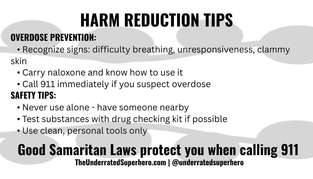 Harm Reduction Wallet Card | Laminated Reference Card with Customizable Emergency Contacts