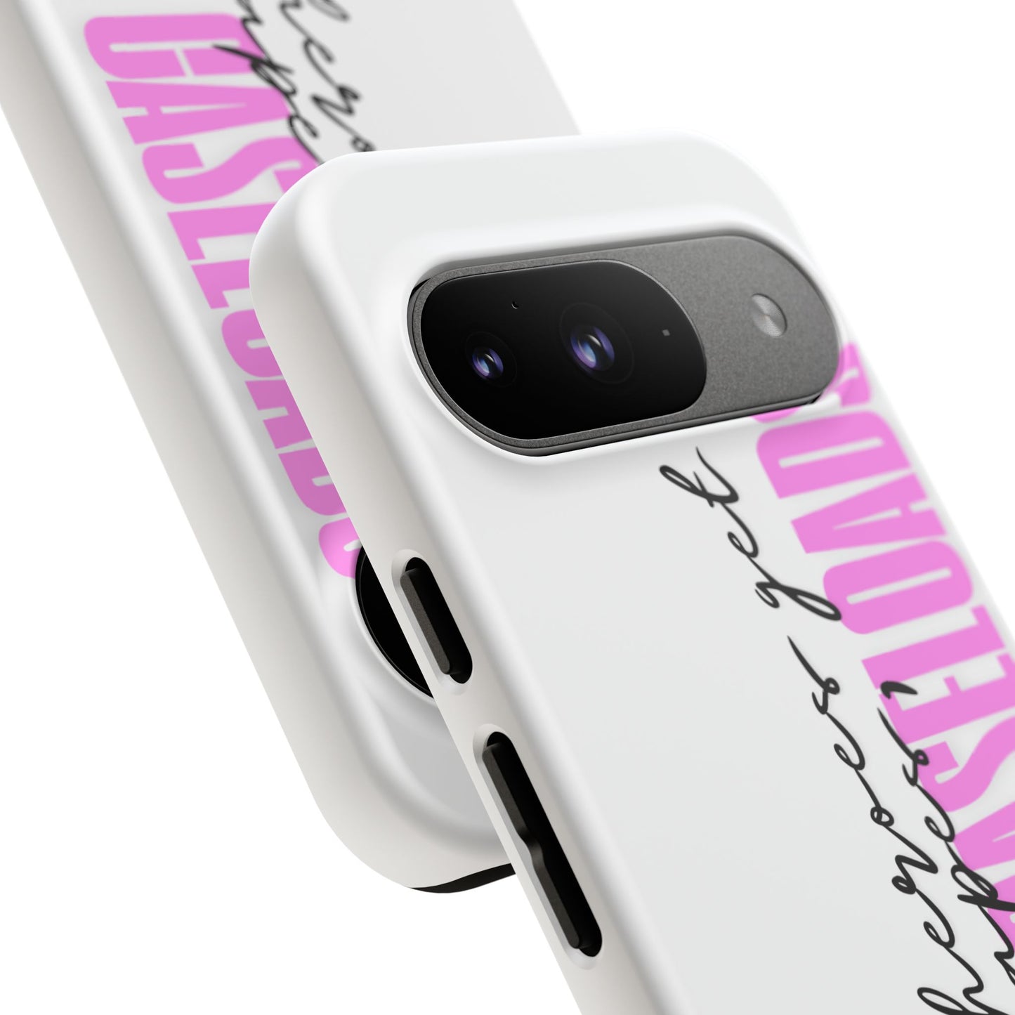 Counselor Phone Case — "Superheroes Get Capes, We Get Caseloads" (Pink Vertical Tough Case)