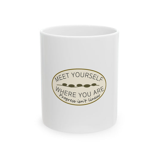Meet Yourself Where You Are - Ceramic Mug
