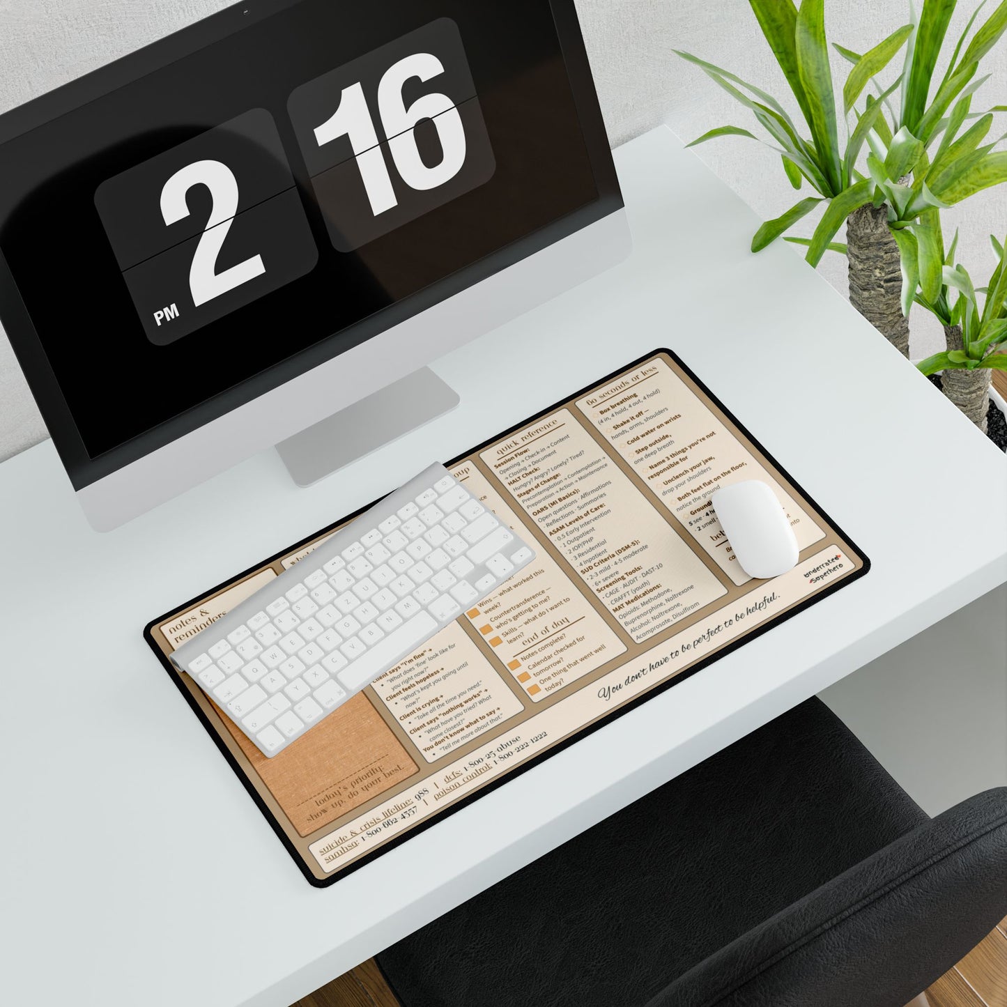 The Clinician's Desk Mat · Substance Use Counselor's Reference & Self-Care Companion