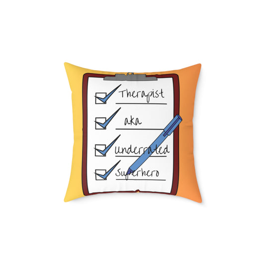 Underrated Superhero Checklist - Throw Pillow