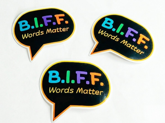 B.I.F.F. Sticker | Words Matter | Communication Skill | Die-Cut Speech Bubble