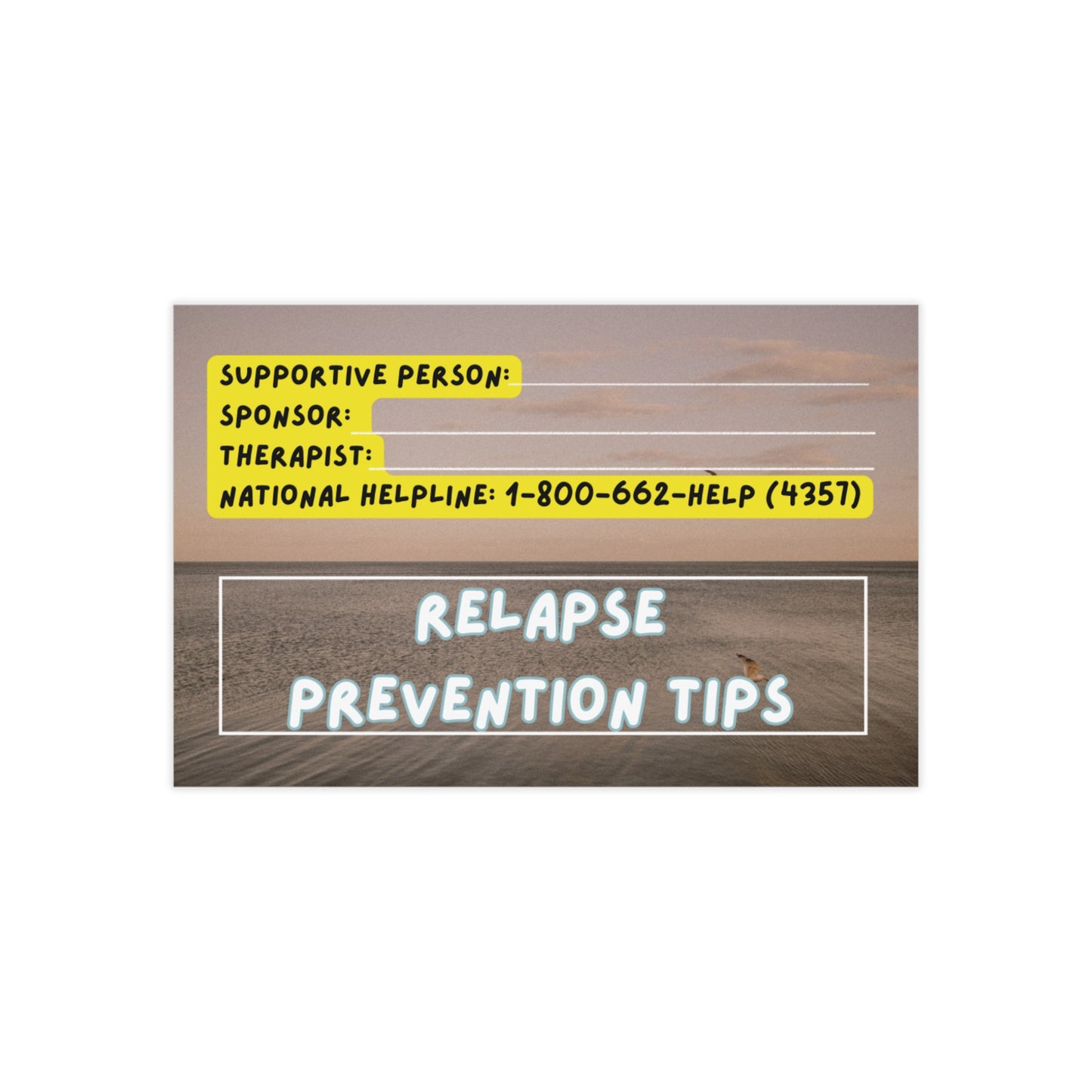 Wallet Card Relapse Prevention Tips (100pcs)