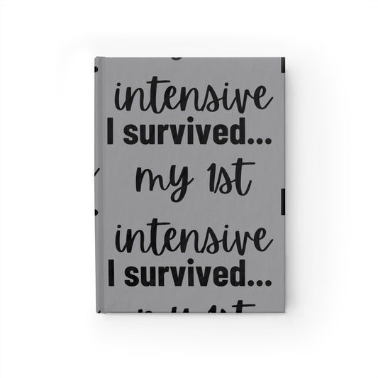 Grey Hardcover Journal – “Blank but Brave” Edition