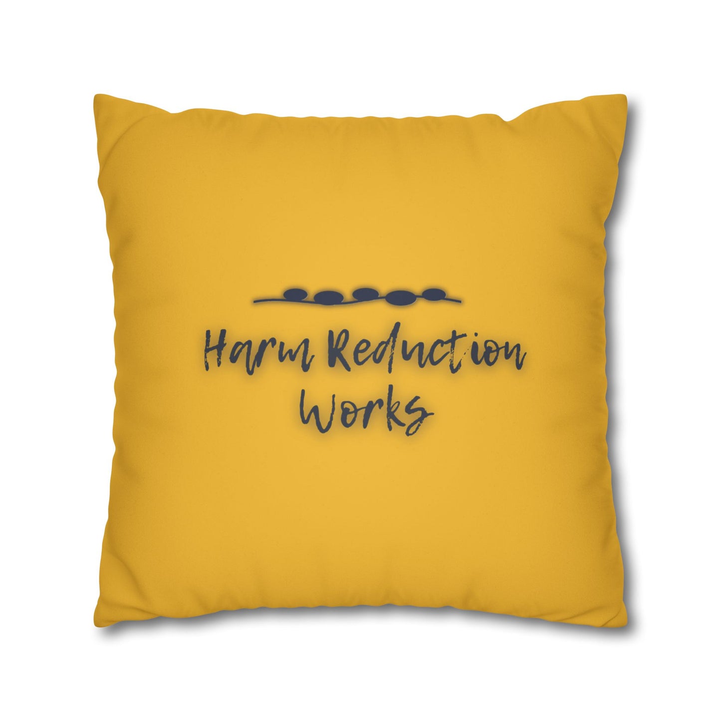Harm Reduction Works - Throw Pillow (Yellow)